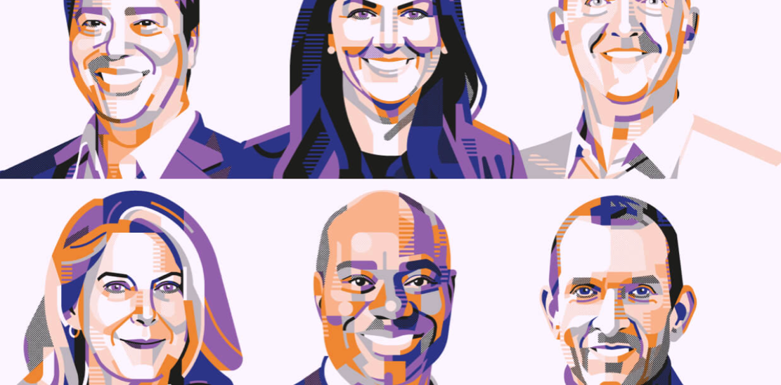 Leadership portraits illustration